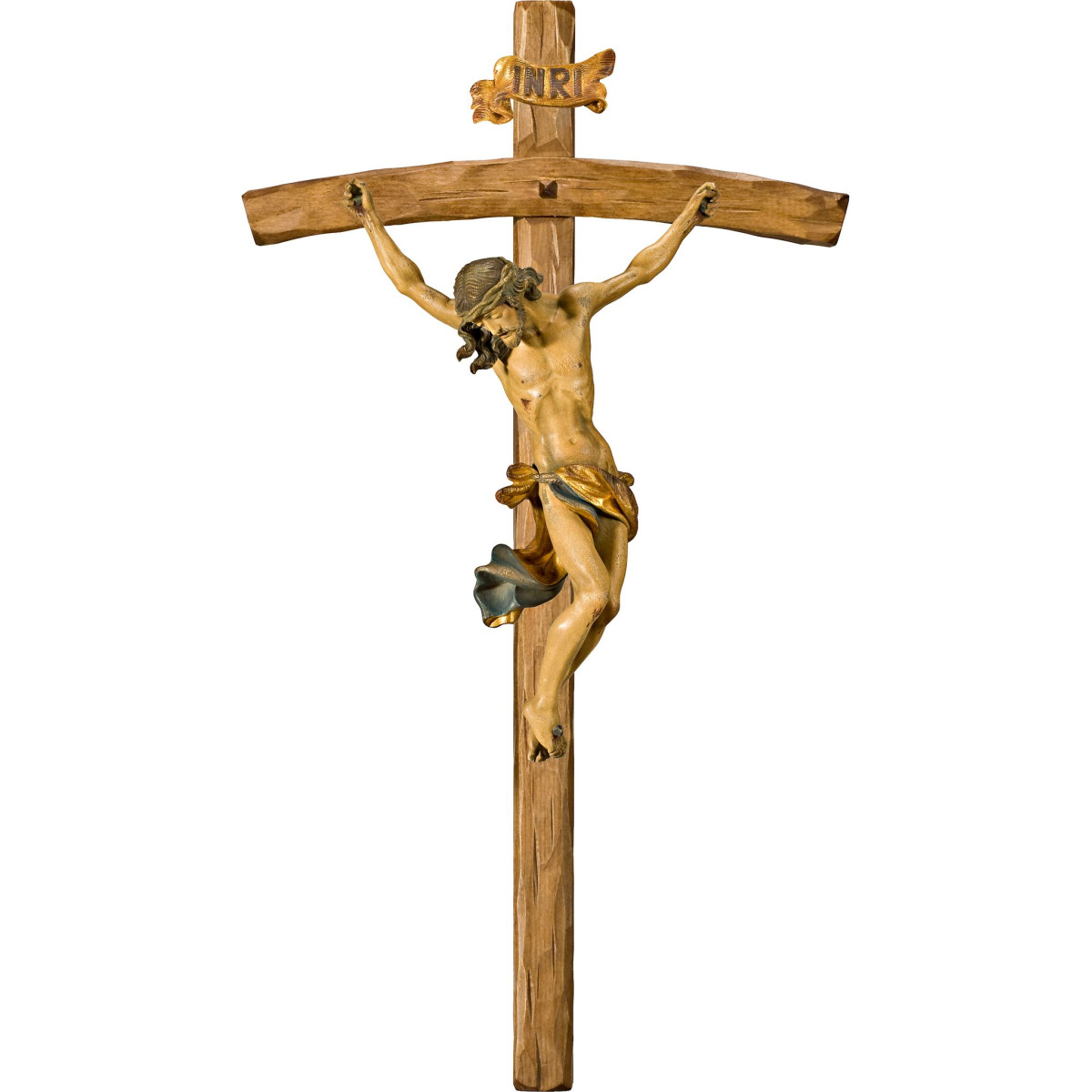 Cristo Barroco en cruz arqueada